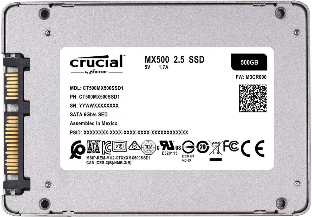 Crucial MX500 3D NAND SATA III SSD